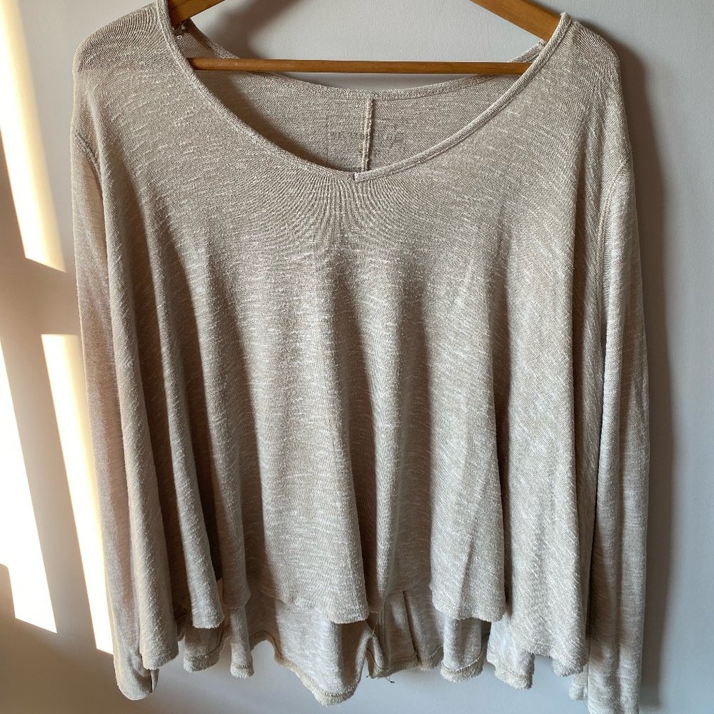 Free People Long Sleeve Knit Tee